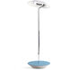 Royyo 17.4 inch 11.00 watt Chrome with Azure Felt Desk Lamp Portable Light